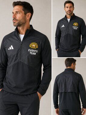 Adidas Bruins Centennial Events Team Quarter-Zip Windbreaker Jacket - Size Small